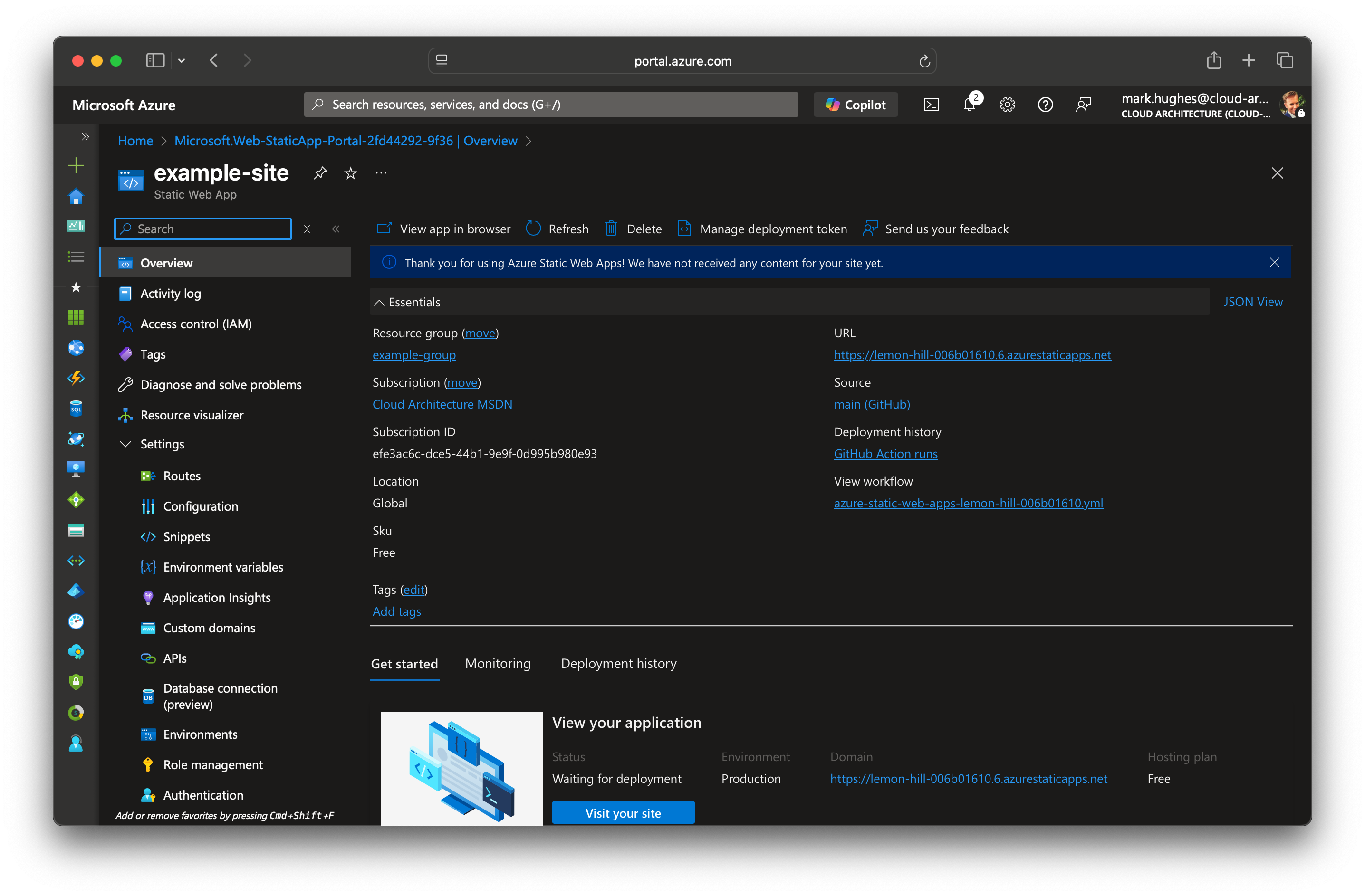 Review your new web app