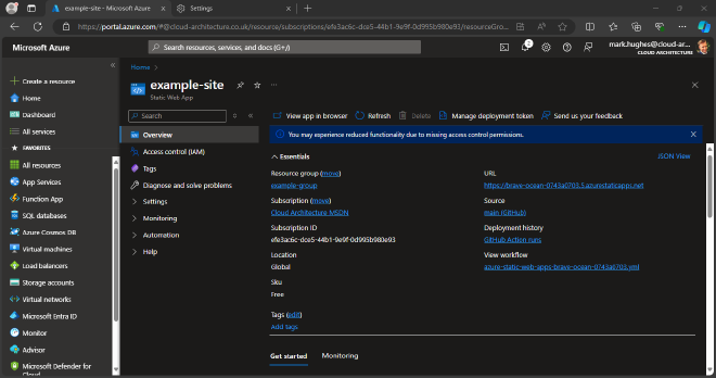 Review your new web app